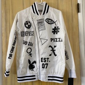 Dimepiece White Windbreaker
